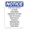 Signmission Safety Sign, OSHA Notice, 18" Height, Aluminum, For The Safety Of Our Children Sign, Portrait OS-NS-A-1218-V-12868 - alternate 1